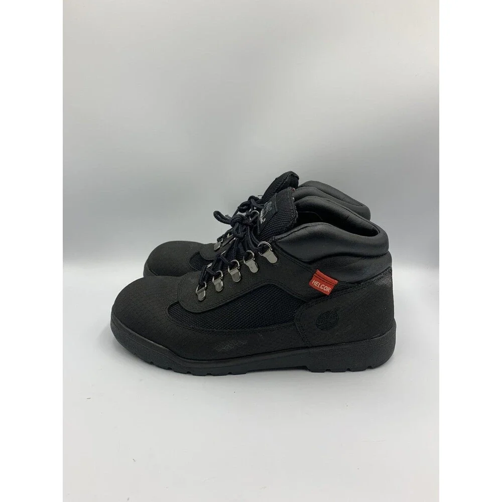Timberland Helcor 3830 Mid High Ankle Lace Up Black Boots Youth Boys US Size 6